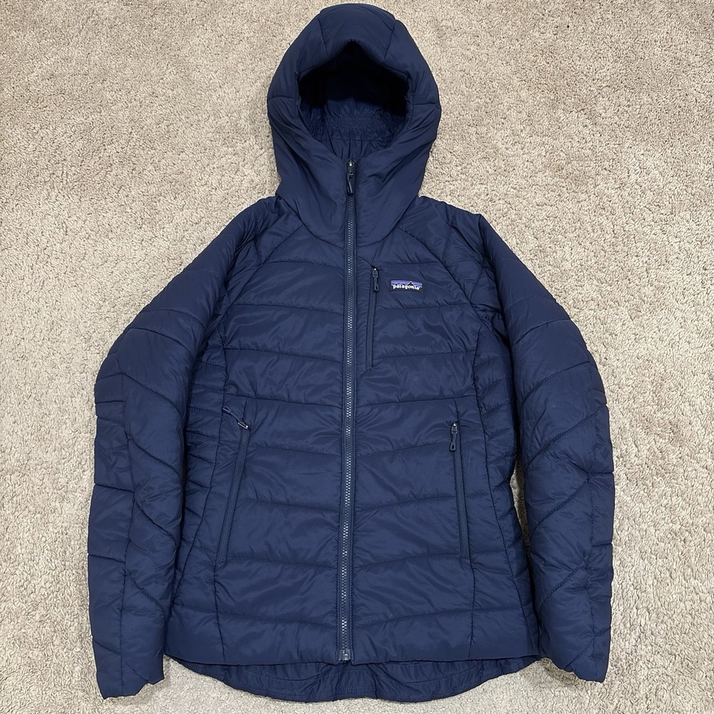 Patagonia Hyper Puff Hoody Women's Small Blue Full Zip Hooded Puffer
